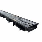 Решетка водоприемная для канала DN100, штампованная, оцинкованная сталь, 20х136х1000 мм