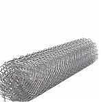 Сетка рабица 1500 мм, ячейка 45x45 мм, d 1.4 мм, рулон 10 м, оцинкованная, серебристый цвет