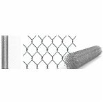 Сетка рабица 1800 мм, ячейка 55x55 мм, d 1.6 мм, рулон 10 м, оцинкованная, серебристый цвет