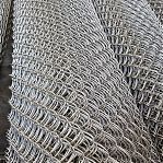 Сетка рабица 1800 мм, ячейка 55x55 мм, d 1.6 мм, рулон 10 м, оцинкованная, серебристый цвет