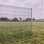 Секция заборная 3D Гиттер 1730х3000 мм, ячейка 200х60 мм, d 3.8 мм, сетка оцинкованная, серебристый цвет