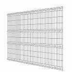 Секция заборная 3D Гиттер 1730х3000 мм, ячейка 200х60 мм, d 3.8 мм, сетка оцинкованная, серебристый цвет