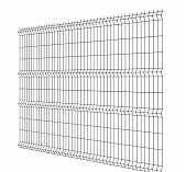 Секция заборная 3D Гиттер 1730х3000 мм, ячейка 200х60 мм, d 3.8 мм, сетка оцинкованная, серебристый цвет