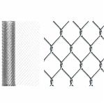 Сетка рабица 1500 мм, ячейка 24x24 мм, d 1.4 мм, рулон 10 м, оцинкованная, серебристый цвет