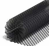 Сетка рабица 1000 мм, ячейка 24x24 мм, d 1.6 мм, рулон 10 м, окрашенная, черный цвет