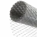 Сетка просечно-вытяжная ЦПВС 1250 мм, ромб, ячейка 18х50 мм, d 0.7 мм, рулон 10 м, оцинкованная, серебристый цвет