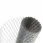 Сетка просечно-вытяжная ЦПВС 1250 мм, ромб, ячейка 18х50 мм, d 0.7 мм, рулон 10 м, оцинкованная, серебристый цвет