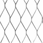 Сетка просечно-вытяжная ЦПВС 1250 мм, ромб, ячейка 18х50 мм, d 0.7 мм, рулон 10 м, оцинкованная, серебристый цвет
