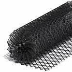 Сетка рабица 1200 мм, ячейка 24x24 мм, d 1.6 мм, рулон 10 м, окрашенная, черный цвет