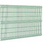 Секция заборная 3D Гиттер 1530х2500 мм, ячейка 200х50 мм, d 3.9 мм, сетка оцинкованная, ПВХ, зеленый цвет