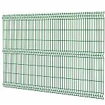 Секция заборная 3D Гиттер 1530х2500 мм, ячейка 200х50 мм, d 3.9 мм, сетка оцинкованная, ПВХ, зеленый цвет