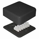 Коробка распределительная Epplast 170221 ОП с контактной группой, 78х78х30 мм, черная