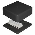 Коробка распределительная Epplast 170221 ОП с контактной группой, 78х78х30 мм, черная