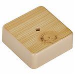 Коробка распределительная IEK КМ41216-04 ОП с контактной группой, сосна, 28х75х75 мм