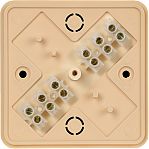 Коробка распределительная IEK КМ41212-04 ОП с контактной группой, сосна, 20х75х75 мм