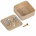 Коробка распределительная IEK КМ41206-04 ОП с контактной группой, сосна, 50х50х20 мм