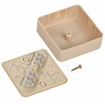 Коробка распределительная IEK КМ41219-04 ОП с контактной группой, сосна, 29х100х100 мм