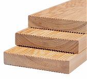 Террасная доска, сорт Прима, Лиственница 28х142х4000 мм, поверхность Вельвет, дерево, в упаковке 3 штуки