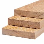 Террасная доска, Лиственница, сорт Прима, 28х142х3000 мм, поверхность Вельвет, дерево, в упаковке 3 штуки