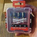 Набор торцевых насадок Milwaukee Shockwave 4932492445, хвостовик 1/4" Hex, 4 штуки в боксе