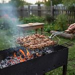 Решетка гриль Palisad Camping объемная, хромированная, 55х235х305 мм