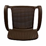 Стул пластиковый InGreen Rattan IG6182, цвет горький шоколад 506х580х833 мм