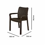 Стул пластиковый InGreen Rattan IG6182, цвет горький шоколад 506х580х833 мм