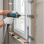 Пластина оцинкованная Tech-Krep KBE, VEKA, анкерная, для оконного профиля, 1.2х25х192 мм