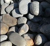 Камень натуральный Булыжник фракция 100-200 мм, цвет синий, от 1 кг