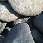 Камень натуральный Булыжник  фракция 150-200 мм, отборный, плоский, цвет серый, от 1 кг