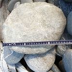 Камень натуральный Булыжник  фракция 150-200 мм, отборный, плоский, цвет серый, от 1 кг