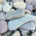 Камень натуральный Галька морская фракция 20-40 мм, цвет серый, от 1 кг
