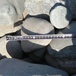 Камень натуральный Валун плюсик фракция 100-150 мм, цвет серый, от 1 кг