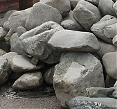 Камень натуральный Валун ландшафт фракция 250-800 мм, цвет серый, от 1 кг