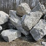Камень натуральный Валун мраморный фракция 500-1000 мм, цвет белый, от 1 кг