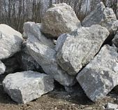 Камень натуральный Валун мраморный фракция 500-1000 мм, цвет белый, от 1 кг