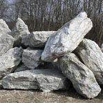 Камень натуральный Валун мраморный фракция 500-1000 мм, цвет белый, от 1 кг