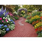 Крошка мраморная, толщина слоя 3 см, декоративная, окрашенная, красная, 10 кг