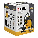 Пылесос строительный Denzel RVC20 28201, для сухой и влажной уборки, 15 л, 1200 Вт