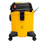 Пылесос строительный Denzel RVC20 28201, для сухой и влажной уборки, 15 л, 1200 Вт