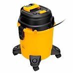 Пылесос строительный Denzel RVC20 28201, для сухой и влажной уборки, 15 л, 1200 Вт