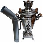 Самовар дровяной Алковар Стольник  Уфимский 5 л , нержавеющая сталь AISI 304