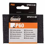 Губка абразивная Gepard GP5012-60, шлифовальная, размер 70х100 мм, Р60, ручное шлифование