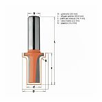 Фреза концевая CMT, радиусная, BTS-002 Z2 S12 мм, D12.7х22 мм, R3.2 мм, 965.905.11