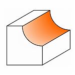 Фреза концевая CMT R6.35 мм, S8 мм, D25.4, l-12.7 мм, галтельная с нижним подшипником, 937.222.11