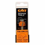 Фреза концевая CMT R3.2 мм, S8 D19.1 мм, I-12.7 мм, кромочная с нижним подшипником, 939.190.11