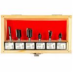 Набор фрез по дереву кромочных FIT 36566, хвостовик 6 мм, 6 штук