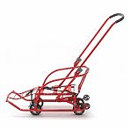 Санки Nika Kids Nikki 3 N3/АЛ2 с ручкой, на колесах, складные, алые