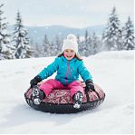 Санки-ватрушка Hubster Люкс Микс, с ручками, мультиколор, диаметр 100 см