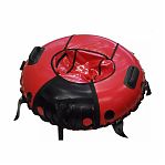 Санки-ватрушка Saimaa Sport Божья коровка, черно-красные, с ручками, диаметр 80 см